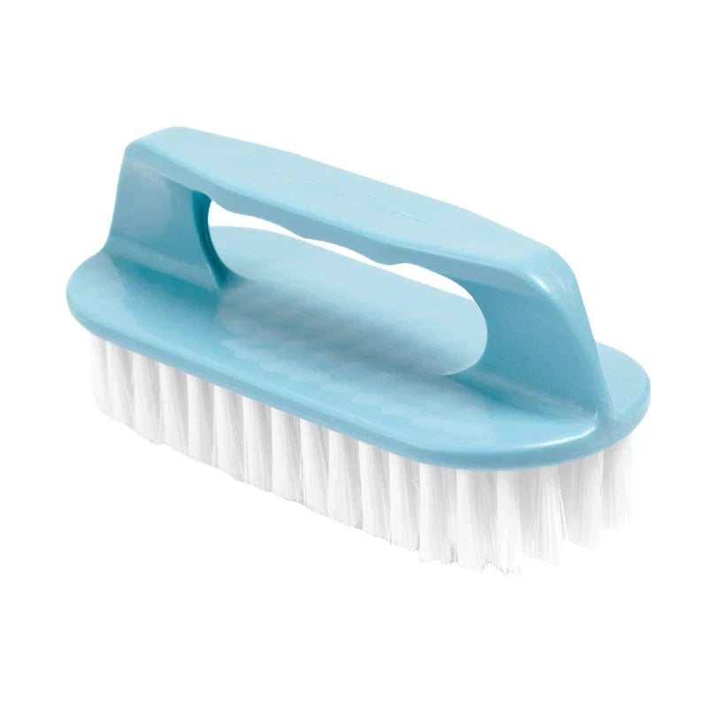 Hard Bristle Scrubbing Brush - Portable Plastic Hand Brush for Laundry, Shoes, Kitchen & Bathroom Cleaning
