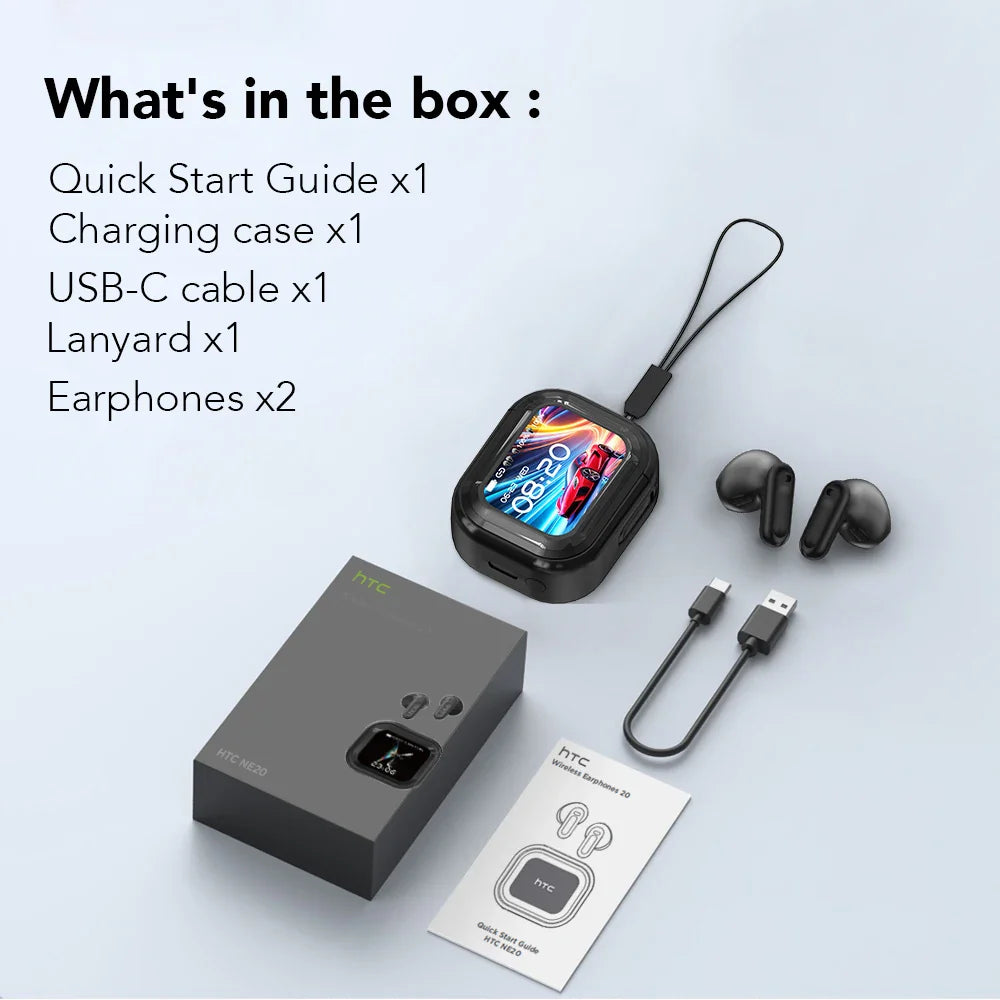 HTC NE20 Bluetooth 6.0 Wireless Translator Earphones – Waterproof IPX4 with Long Battery Life