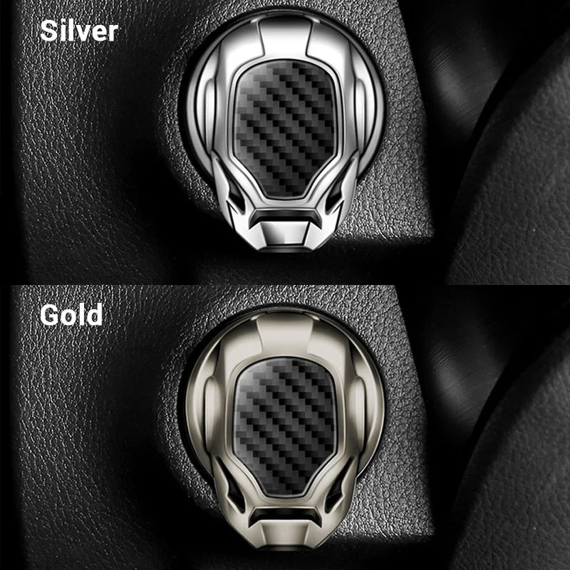 Car Ignition Start Switch Cover – One-Key Engine Start/Stop Button Protector for Car & Motorcycle Interior Decoration