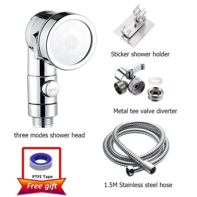New Handheld Faucet Diverter Valve Set – Adjustable Shower Head Adapter for Home Bathroom & Kitchen Faucets