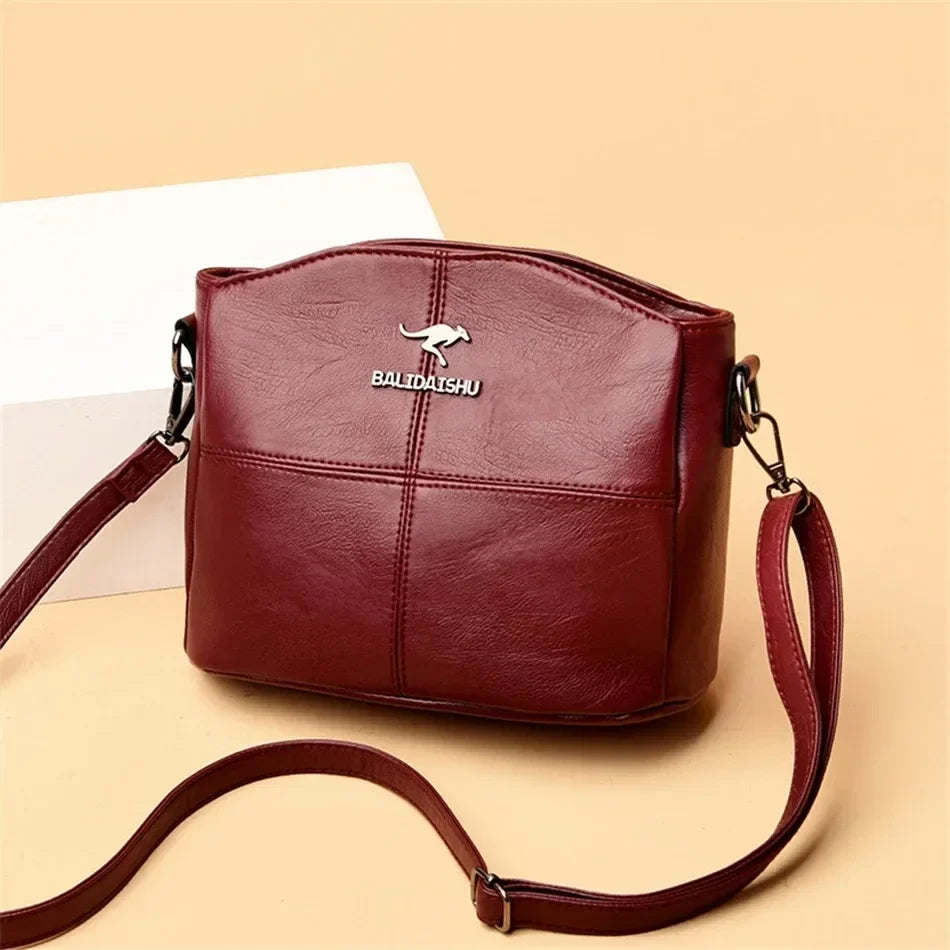 Luxury Women’s Leather Handbag – Large Capacity Shoulder & Crossbody Designer Bag