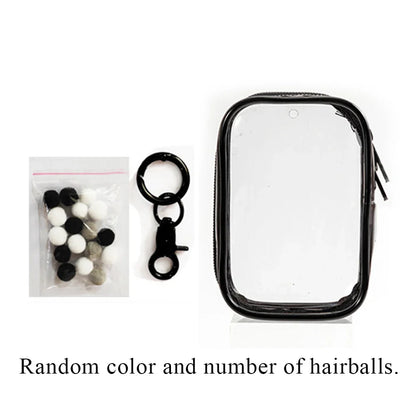 Transparent Jewelry Organizer Box – Plastic Storage Pouch with Keychain, Dustproof Case, Cute Doll Bag for Accessories