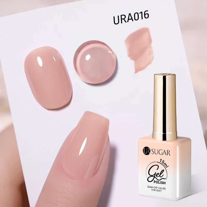 UR SUGAR Champagne Gold Silver Reflective Glitter Gel Nail Polish 15ml - Semi-Permanent Soak Off UV Manicure Art Varnish
