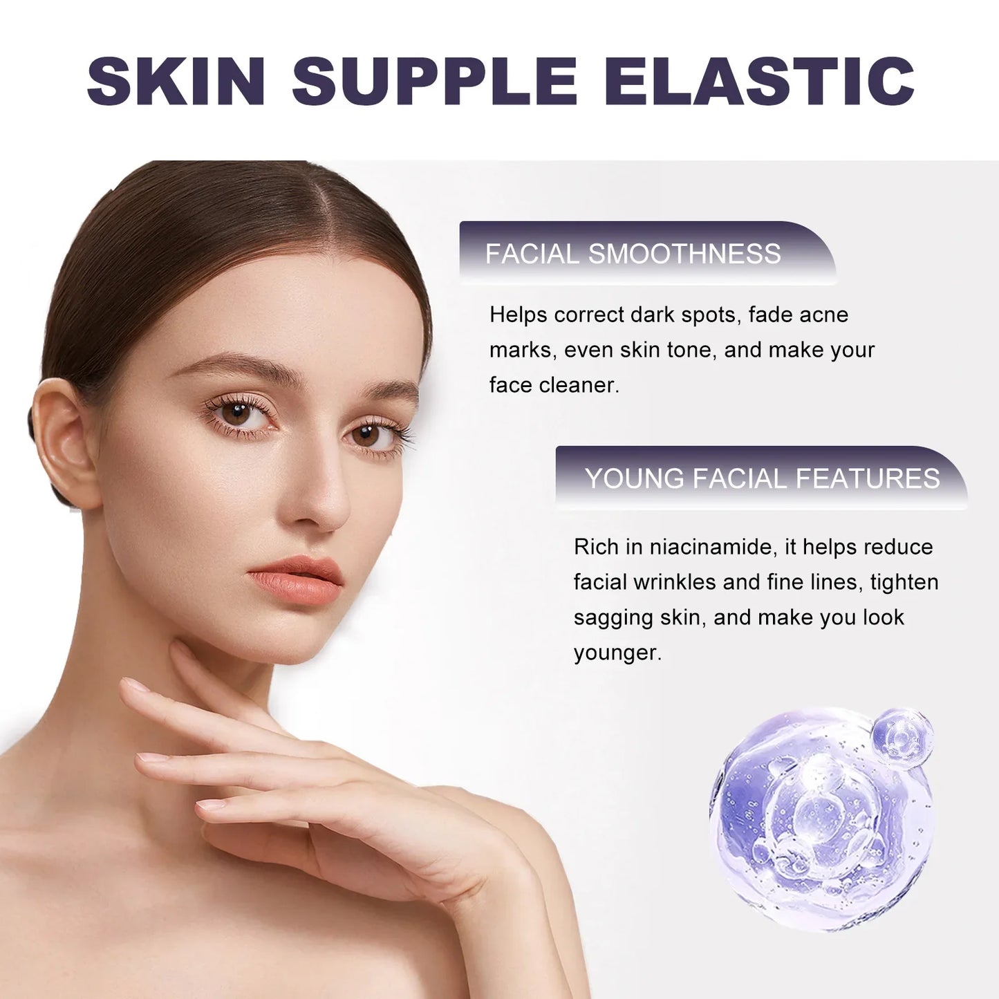 Niacinamide Serum – Dark Spot Corrector, Moisturizing & Brightening for Pore-Cleansing, Fine Line Fading, Korean Skin Care