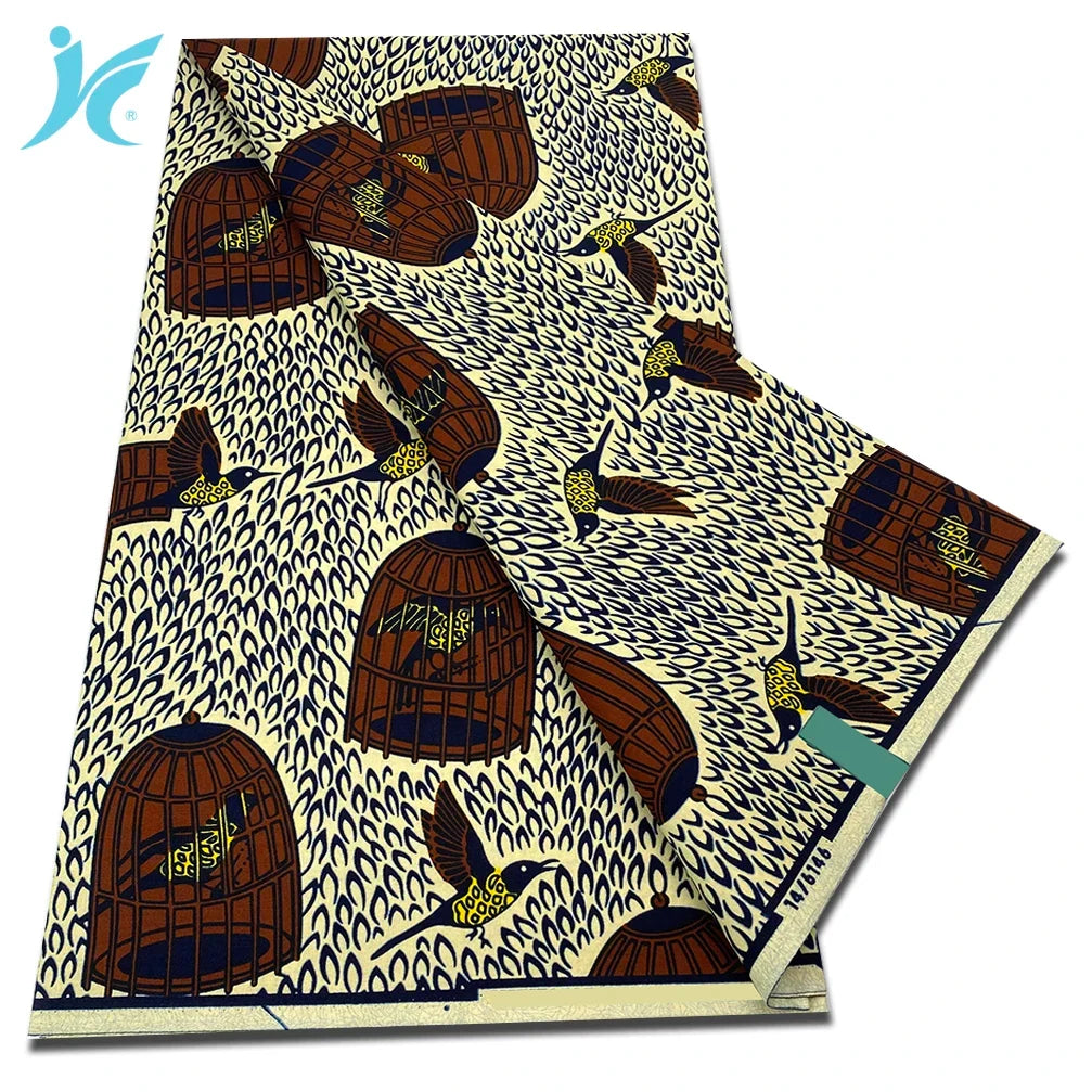 2026 African Real Wax Fabric - 100% Cotton Nigerian Ankara Dutch Batik Sewing Cloth
