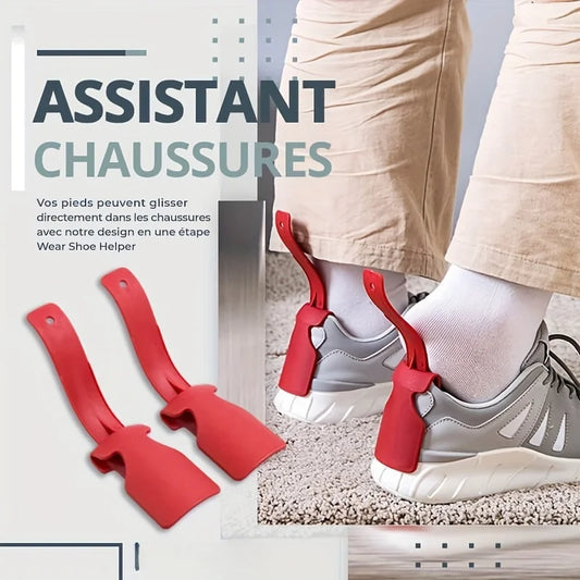 2PCS Lazy Shoe Helper - Plastic Shoe Wearing Aid for Easy Hands-Free Footwear