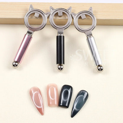 Cat Eye Nail Art Magnetic Tool Set - Halo Cat Eye Nail Design Magnet for DIY Manicure and Home Nail Art