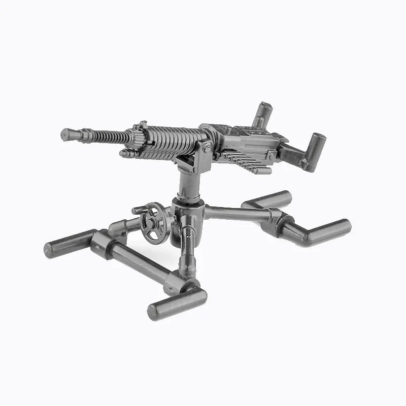 Military Building Blocks Soldier Set - Tactical Weapons Figures with Gatling Gun, Rifle, Mortar & Accessories Toy Kit