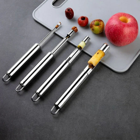 Stainless Steel Fruit Corer & Apple Seed Remover – Home Vegetable Tool for Pear, Red Dates, Hawthorn, and Kitchen Accessories