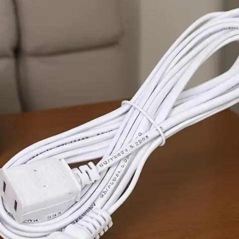AC Power Cord with ON/OFF Switch - Two-Pin Plug Extension Cable Adapter for Home & Electronics