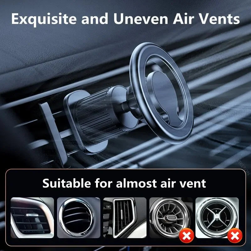 Magnetic Car Phone Holder — MagSafe-Style Universal Car Mount & GPS Mobile Bracket for iPhone 15/14/13/12, Samsung & Xiaomi