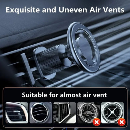 Magnetic Car Phone Holder — MagSafe-Style Universal Car Mount & GPS Mobile Bracket for iPhone 15/14/13/12, Samsung & Xiaomi
