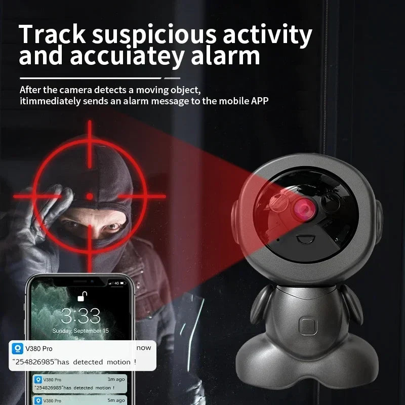 8MP WiFi Security Camera - Indoor HD PTZ Smart Home Surveillance with Auto Tracking, Night Vision & Baby/Pet Monitor