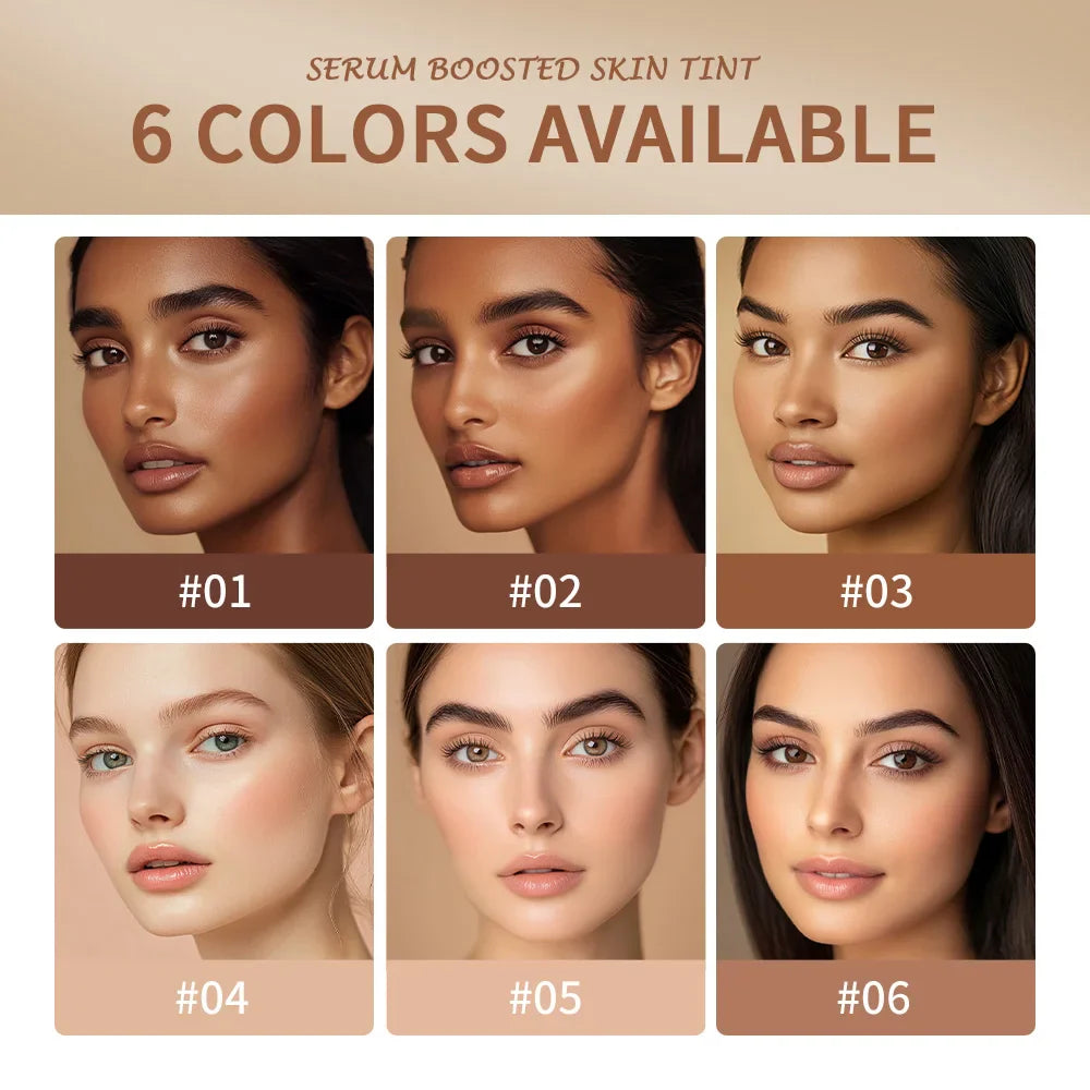Balm Serum Skin Tint – Silky Texture, Moisturizing Coverage & Plumping Stick Foundation for Even Skin Tone, Travel-Friendly