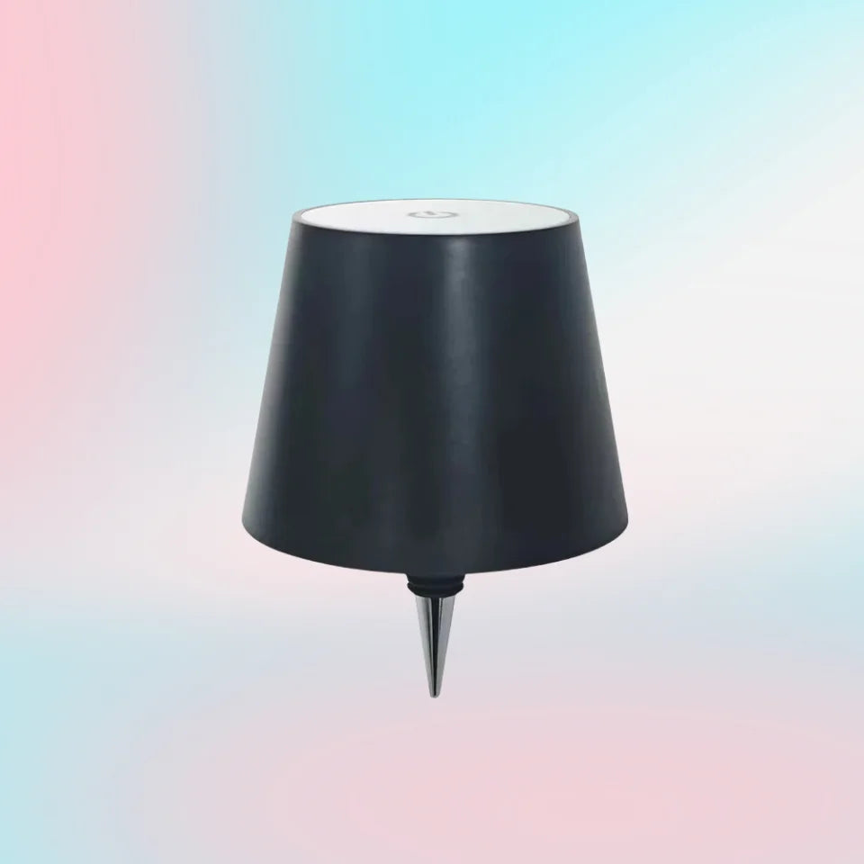 USB Rechargeable Bottle Table Lamp – Touch Control 3-Color Stepless Dimming Night Light for Desk & Bar