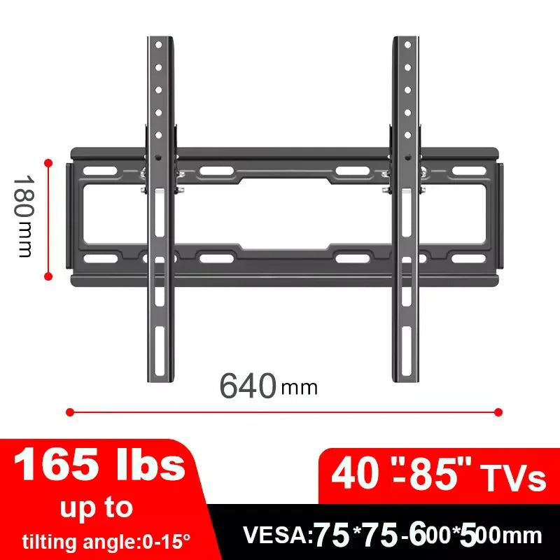 BEISHI Universal TV Wall Mount Bracket - Low Profile Fixed Mount for 30-80 Inch Flat & Curved TVs