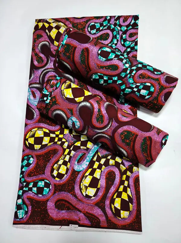 100% Cotton African Wax Print Fabric - High Quality Ankara Fabric 6 Yards