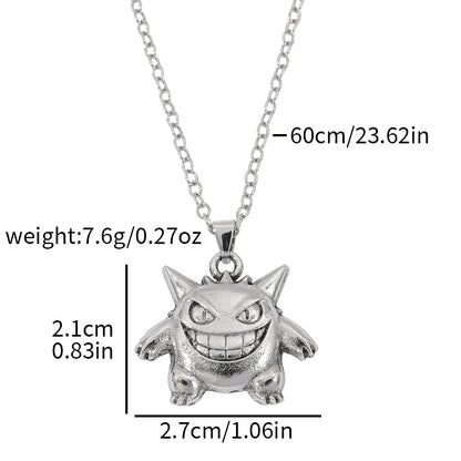 Anime Monster Alloy Pendant Necklace - Bulbasaur Charmander Gengar Character Jewelry Gift