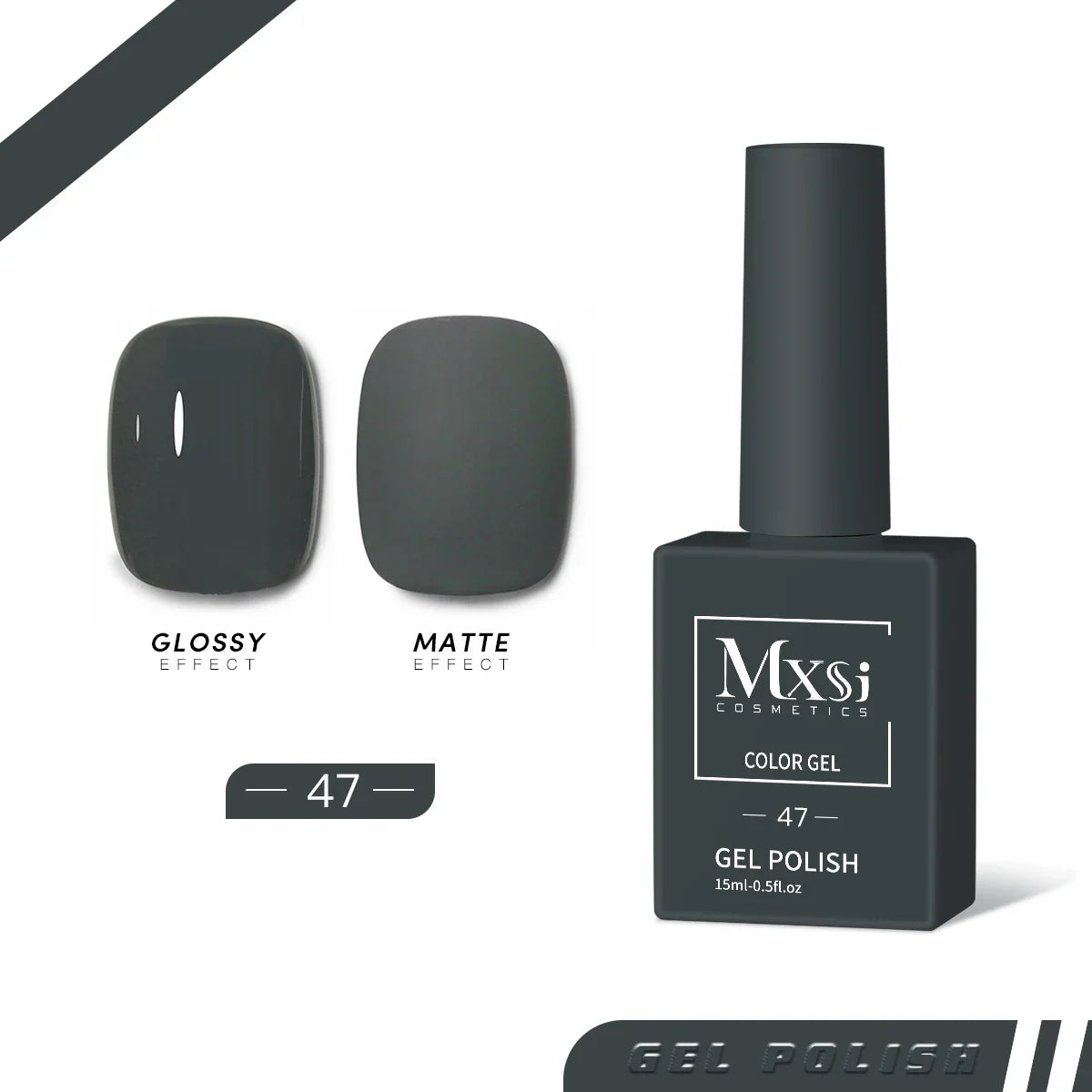 Mxsi 15ml Gel Nail Polish - Neon Brown, Royal Blue, Red, Green & Nude UV Gel Lacquer Colors for Nail Art
