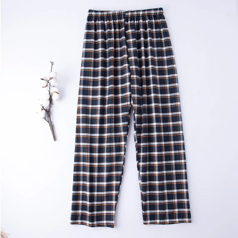 Men’s Plaid Pajama Pants - Soft Breathable Casual Lounge Trousers for Sleepwear & Nightwear