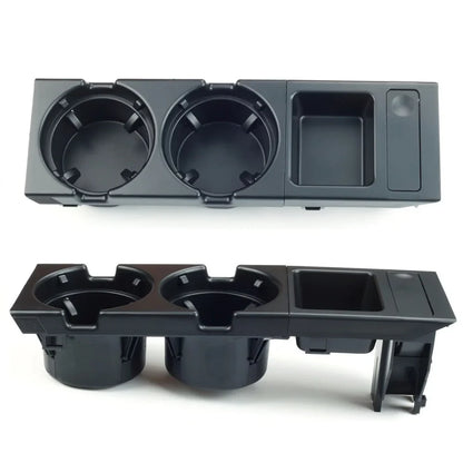 Double Hole Front Center Console Storage Box – Coin & Cup Holder for BMW E46 1999-2006 (51168217953)