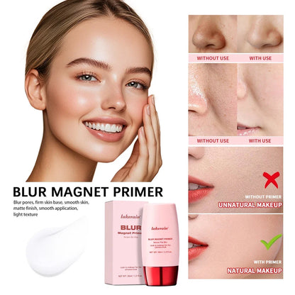 Lakerain Blur Magnet Primer - Matte Moisturizing Makeup Base for Smooth Skin Finish
