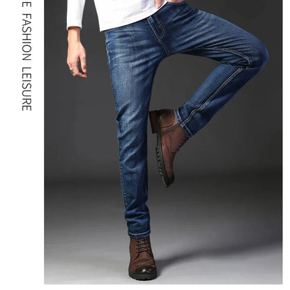 Men's Style Stretch Regular Fit Black Denim Jeans – Soft Casual Cotton Pants