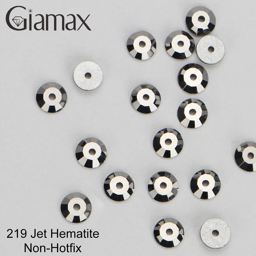 Giamax Purple Velvet Topaz Crystal Rhinestones - Flatback AB Sewing Stones for Garments, Clothes & Bags