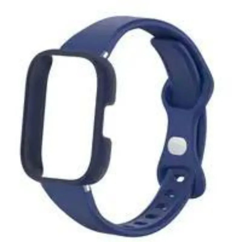 Slim Silicone Strap & Case - Soft Matte Protective Cover Bracelet for Redmi Watch 6/5/4 Active & 5 Lite