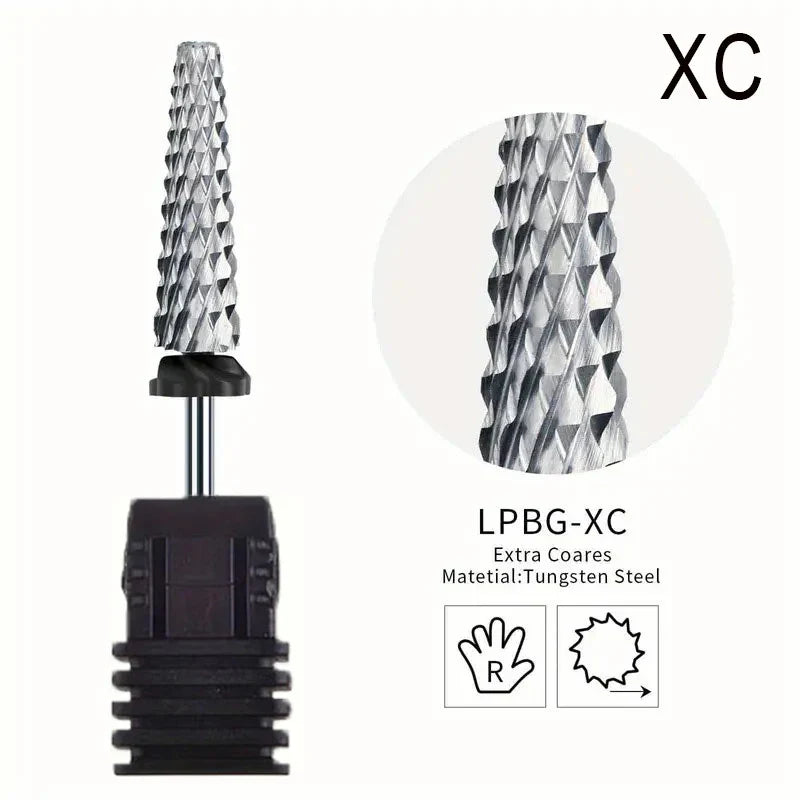 5-in-1 Extra Long 24mm Tungsten Carbide Nail Drill Bits – Safe & Efficient Gel Polish Acrylic Removal Tool