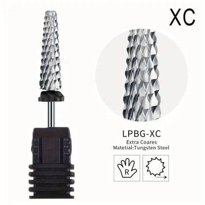 5-in-1 Extra Long 24mm Tungsten Carbide Nail Drill Bits – Safe & Efficient Gel Polish Acrylic Removal Tool