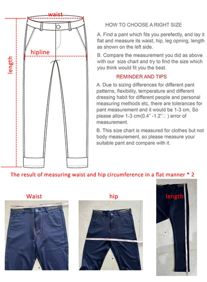 Men's Summer Fashion Business Casual Long Pants - Elastic Straight Formal Trousers - Plus Big Size 28-40