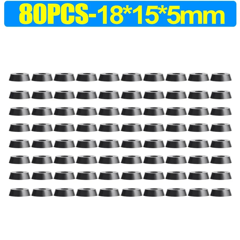 8/80pcs Rubber Furniture Pads - Non-Slip Floor Protectors & Chair Leg Bumper Gaskets for Tables and Cutting Boards