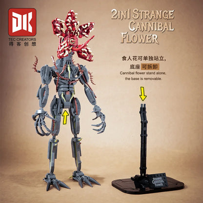 Orchid Monster Building Blocks Set — Stranger Things Demogorchid Idea Bricks Toy for Kids’ Birthday & Christmas Gifts