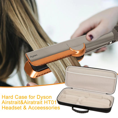 Hard EVA Case for Dyson Airstrait HT01 – Portable Travel Storage Bag for Hair Straightener & Accessories