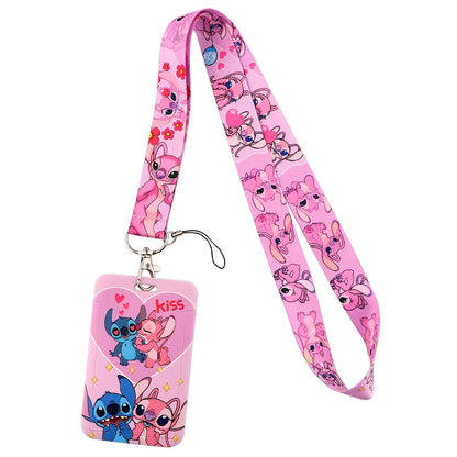 Cute Alien & Angel Cartoon Credential Holder Lanyard for Key, Card Badge & Gym Accessories