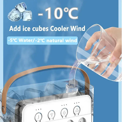 3-in-1 Portable Air Cooler – Household Mini Fan with LED Night Light, Humidifier, and Adjustable Air for Home and Office