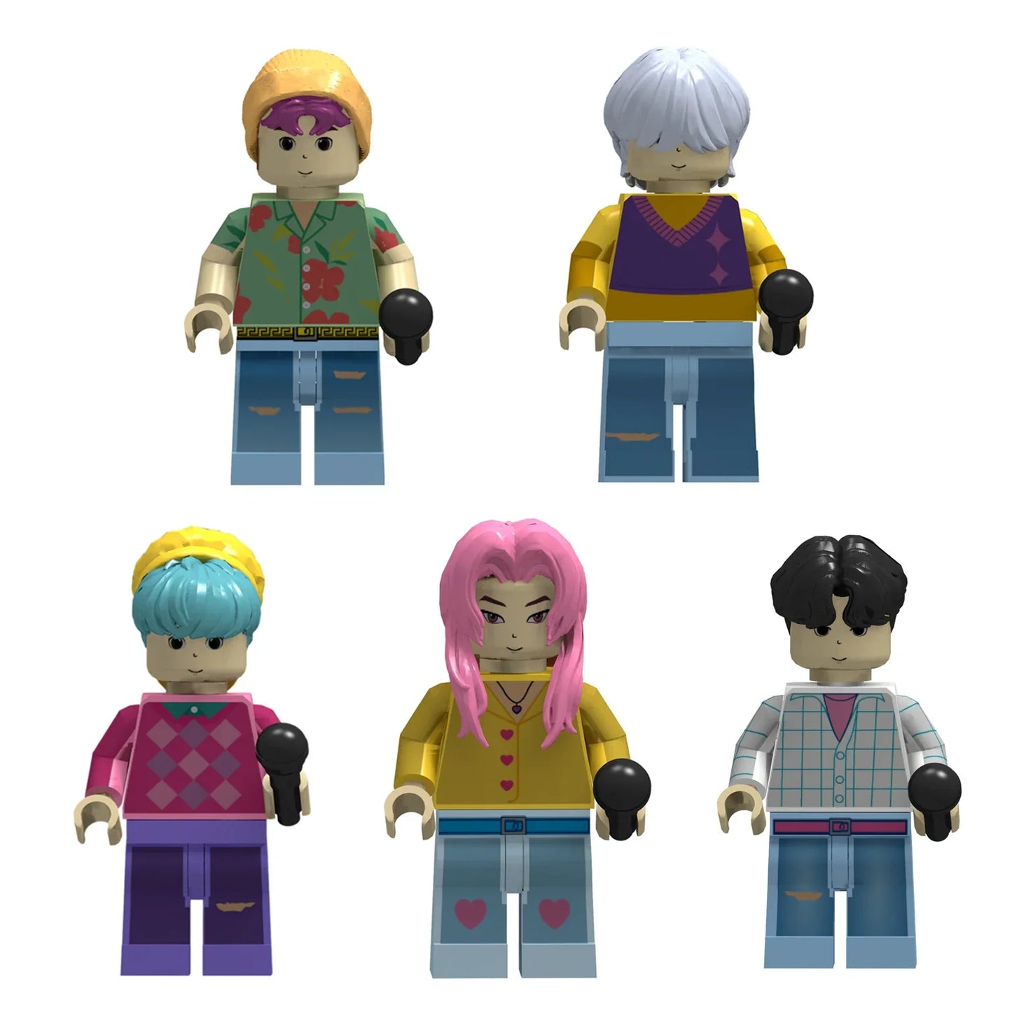 New Kpop Demon Hunters Mini Action Figure – Building Blocks Toy & Desk Decoration Collectible Gift