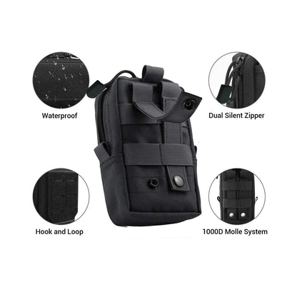 Tactical Molle Waist Bag: Military Outdoor Men's EDC Tool Organizer - Utility Gadget Vest Pack with Mobile Phone Case
