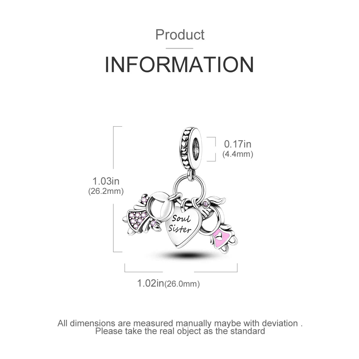 MULA Silver Plated Dangle Charms for Snake Chain Bracelet - DIY Women’s Jewelry Making Gift
