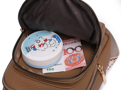 2024 New Women's PU Leather Chest Bag – Fashion Crossbody Shoulder Bag, High-Quality Casual Sac à Main