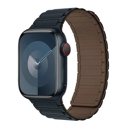 Magnetic Silicone Sports Band for Apple Watch — Fits Ultra 2 (49mm) & Series 9/8/7/6/5/4/SE/3 (38–45mm)
