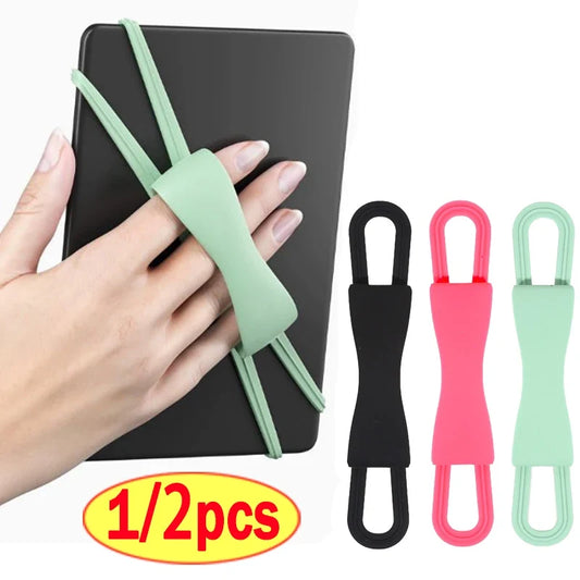 Soft Silicone Hand Strap for Kindle & Kobo - Lightweight Elastic Finger Grip Holder for E-Readers & Tablets