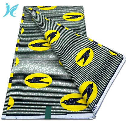 2026 African Real Wax Fabric - 100% Cotton Nigerian Ankara Dutch Batik Sewing Cloth