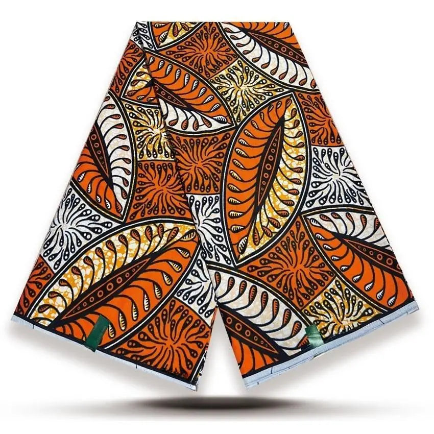 Original African Wax Print Fabric - 6 Yards Soft 100% Cotton Nigerian Ankara Pagne Batik Material