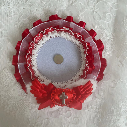 Lace Bow Pearl Card Holder - Decorative Photo Card Cover for DIY Crafts, Scrapbooking & Display