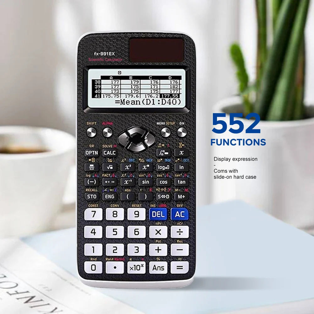 Scientific Calculator 552 Functions – Natural Display Student & Teacher Exam Calculator with Advanced Math Features for School & Teaching Use