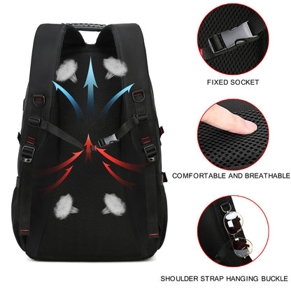 Men's 50L Waterproof Travel Backpack | Large Capacity Hiking and Camping Backpack | Carrying Bag with Shoe Compartment