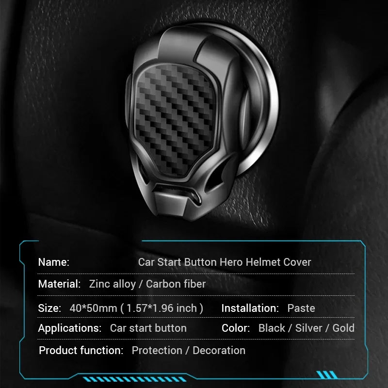 Car Ignition Start Switch Cover – One-Key Engine Start/Stop Button Protector for Car & Motorcycle Interior Decoration