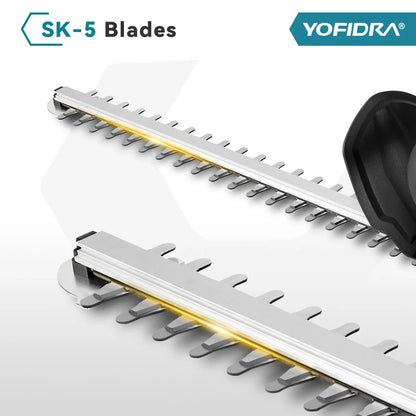 YOFIDRA 2000W Cordless Electric Hedge Trimmer 15000RPM Garden Hedge Pruner for Makita Battery